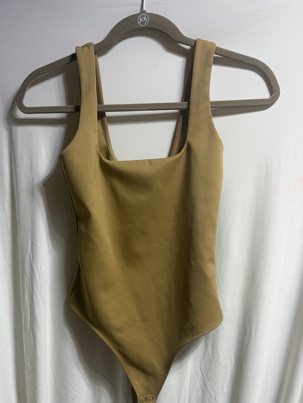 Good American One-Piece Bodysuit in Camel Tan